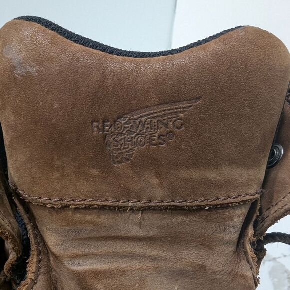 Red Wing leather brown steel toe waterproof work construction boots size 8.5 - Picture 14 of 15